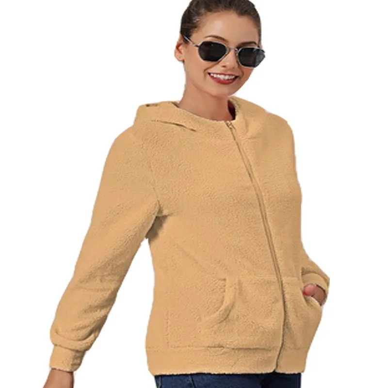 2020 Autumn And Winter Explosions Lambswool Ladies Hoodie Solid Color Casual Sweet Large Size Particle Velvet Zipper Women Coat
2020 Autumn And Winter Explosions Lambswool Ladies Hoodie Solid Color Casual Sweet Large Size Particle Velvet Zipper Women Coat
