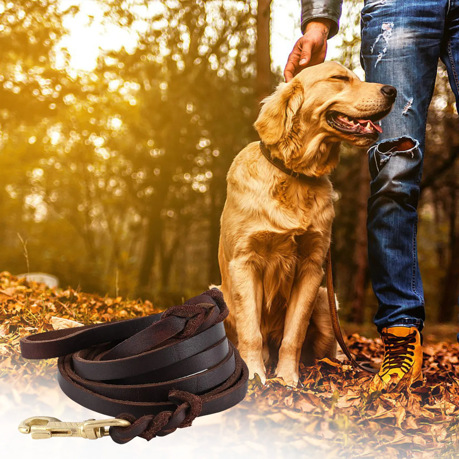 Кожаный тканый поводок для домашних животных, поводок для тренировок на открытом воздухе, Светоотражающий Поводок для собак, регулируемый ... 
Кожаный тканый поводок для домашних животных, поводок для тренировок на открытом воздухе, Светоотражающий Поводок для собак, регулируемый ...