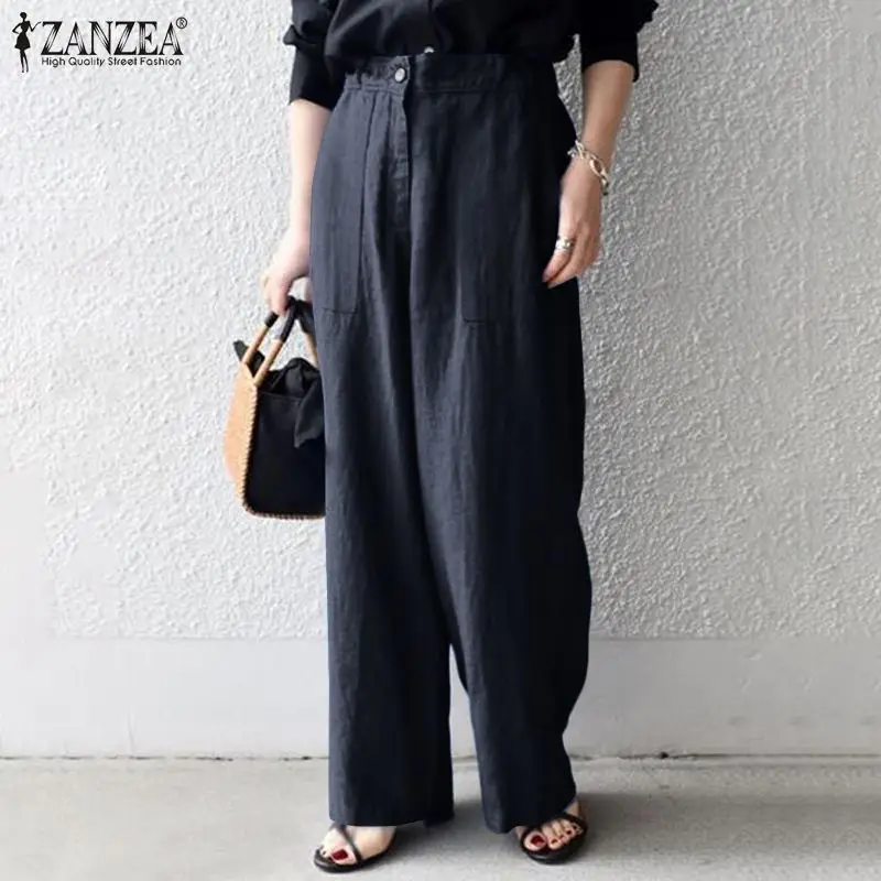 Vintage Women Fashion Pants ZANZEA 2022 Autumn High Waist Solid Long Trousers Casual Loose OL Work Office Palazzo OL Pant Turnip
Vintage Women Fashion Pants ZANZEA 2022 Autumn High Waist Solid Long Trousers Casual Loose OL Work Office Palazzo OL Pant Turnip