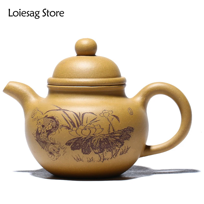 Loiesag 160ml Yixing Raw Ore Golden Duan Mud Seven Holes Effluent Purple Sand Tea Pot Ingenuity Zisha Teapots Beauty Health Pot
Loiesag 160ml Yixing Raw Ore Golden Duan Mud Seven Holes Effluent Purple Sand Tea Pot Ingenuity Zisha Teapots Beauty Health Pot
