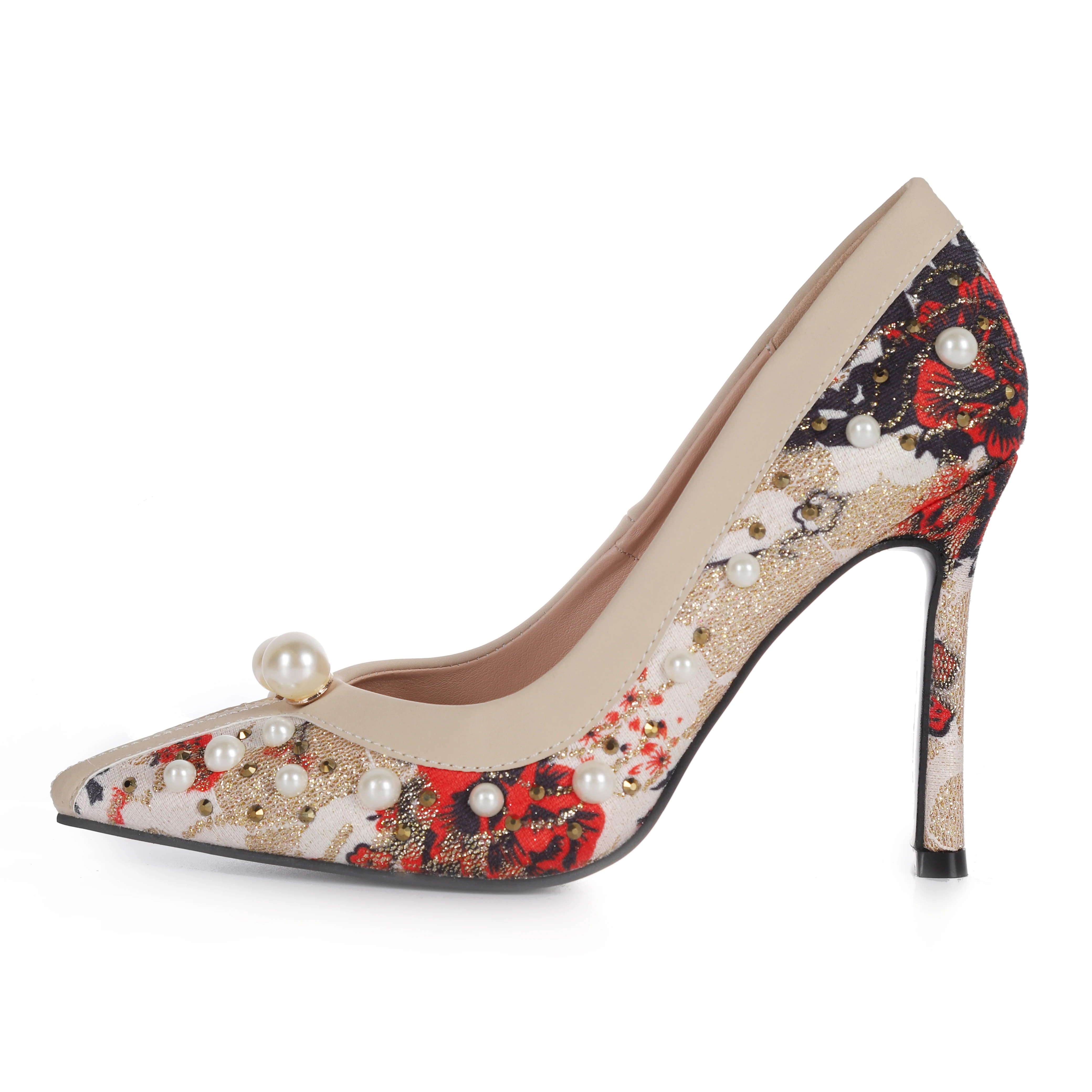 Bling Women Pumps Retro Pointed Toe Print Pearl High Heels Rhinestone Stiletto Wedding Party Shoes For Women Summer Footwear
Bling Women Pumps Retro Pointed Toe Print Pearl High Heels Rhinestone Stiletto Wedding Party Shoes For Women Summer Footwear