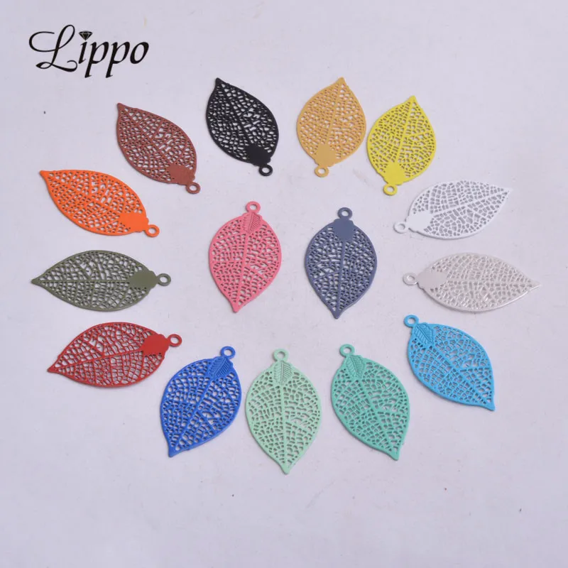 50pcs AA2592 15*28mm Painted Brass Leaves Charms Filigree Leaf Earrings Findings Pendants DIY Jewelry Materials 
50pcs AA2592 15*28mm Painted Brass Leaves Charms Filigree Leaf Earrings Findings Pendants DIY Jewelry Materials
