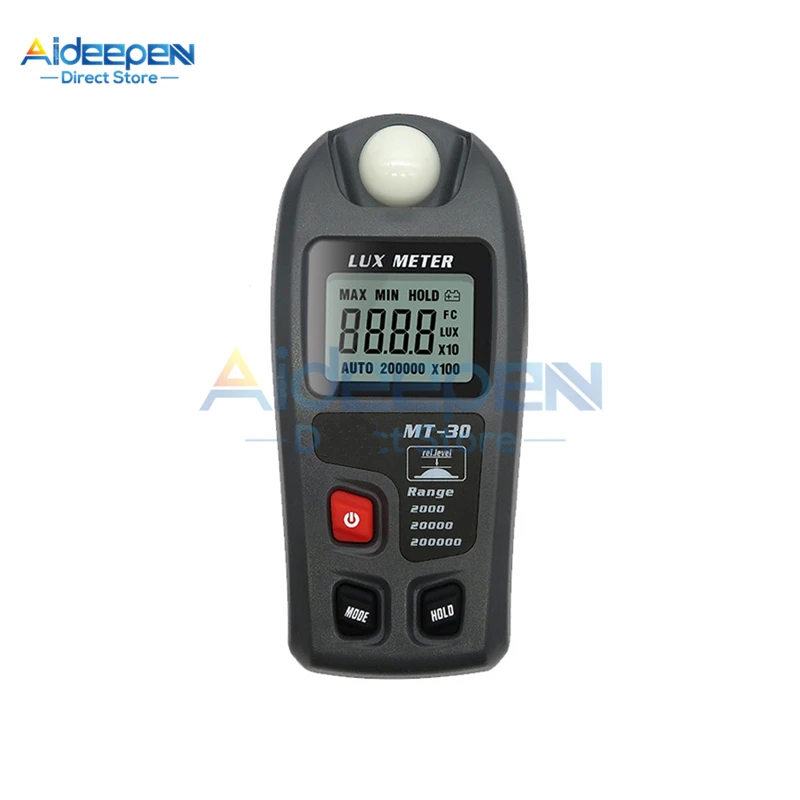 MT30 Lux Meter 0~200,000lux Range Light Meter Pocket Design Illuminometer Lux/fc Photometer Tester Enviromental Testing Luxmeter
MT30 Lux Meter 0~200,000lux Range Light Meter Pocket Design Illuminometer Lux/fc Photometer Tester Enviromental Testing Luxmeter
