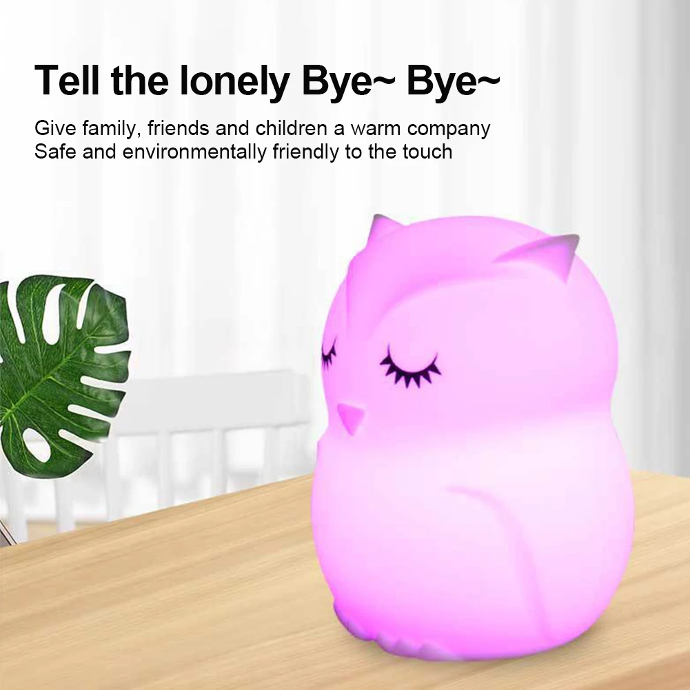 Rechargeable Owl Night Light Carton Style Cute Animal Soft Night Light With Touch Sensor Portable Light For Bedroom Living Room
Rechargeable Owl Night Light Carton Style Cute Animal Soft Night Light With Touch Sensor Portable Light For Bedroom Living Room