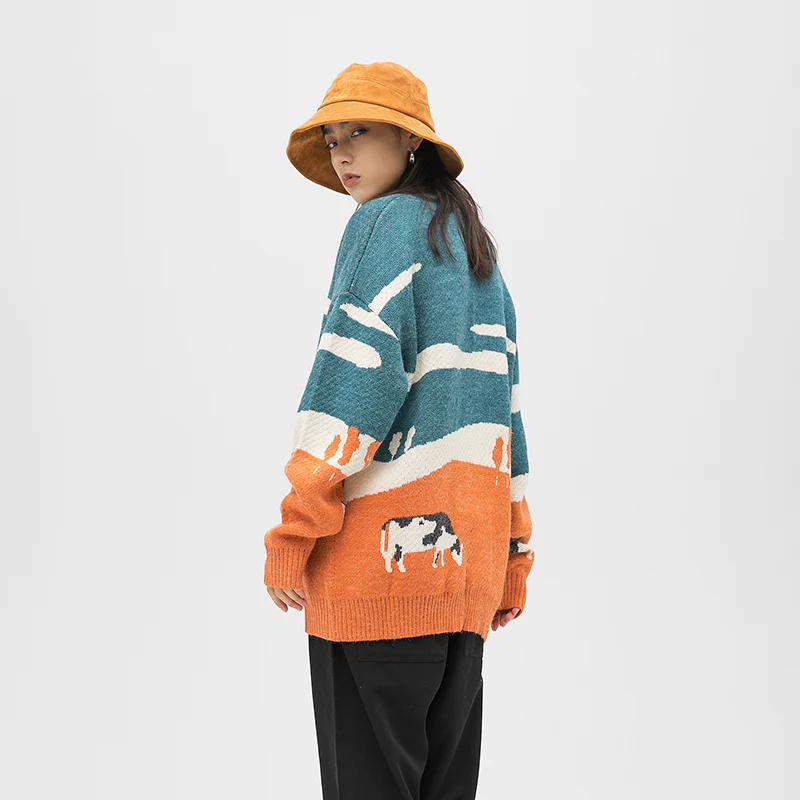 Men vintage O-Neck knit Sweaters Women Pullover Mens autumn winter new 2020 streetwesr Couple Oversize clothes thermal for cold
Men vintage O-Neck knit Sweaters Women Pullover Mens autumn winter new 2020 streetwesr Couple Oversize clothes thermal for cold