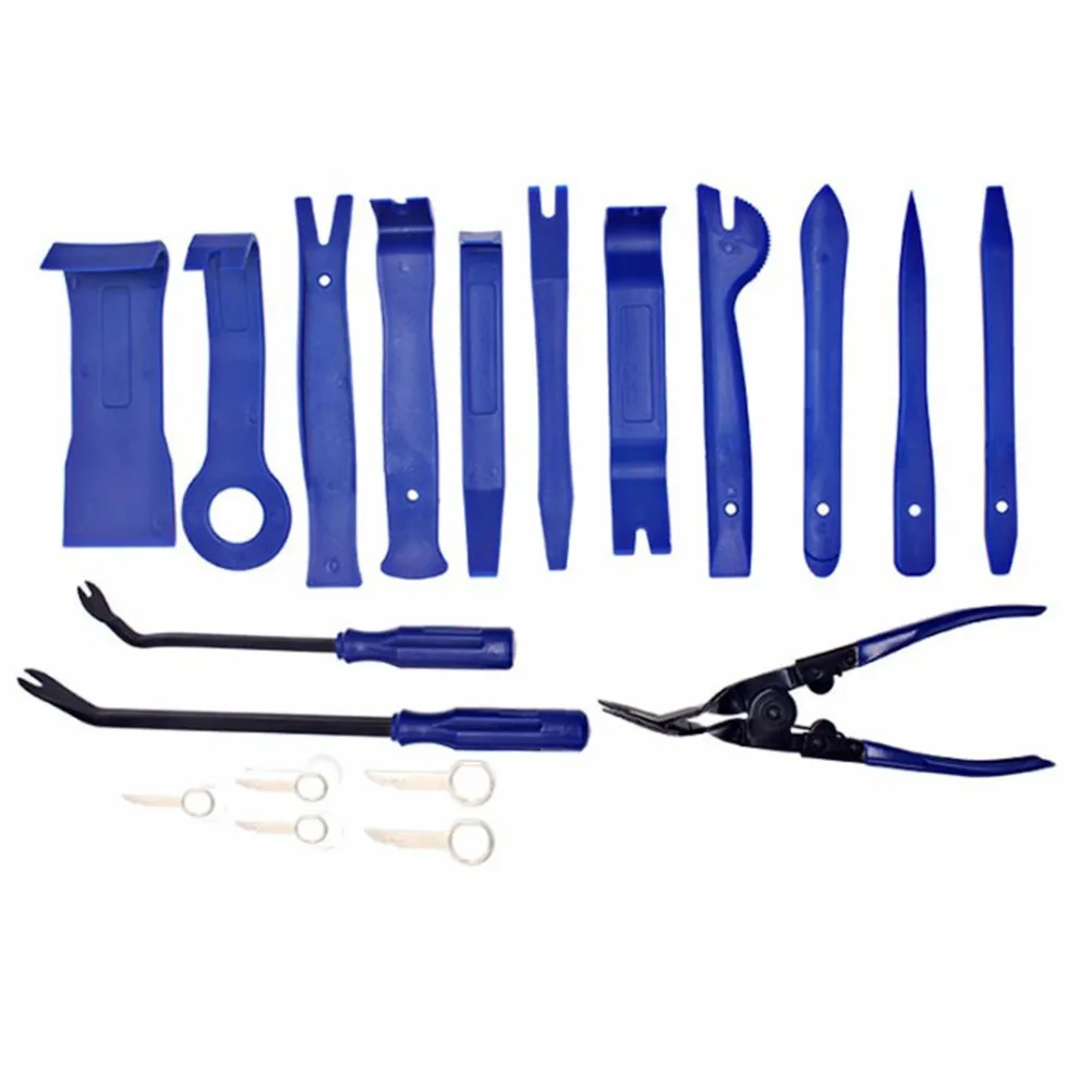 19pcs Car Trim Removal Tool Kit Door Panel Fastener Auto Dashboard Plastic Tools For Car Interior Parts Repair High Quality
19pcs Car Trim Removal Tool Kit Door Panel Fastener Auto Dashboard Plastic Tools For Car Interior Parts Repair High Quality