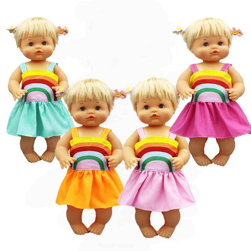 Цветное короткое платье одежда подходит для кукол Nenuco y su Hermanita 42 см аксессуары