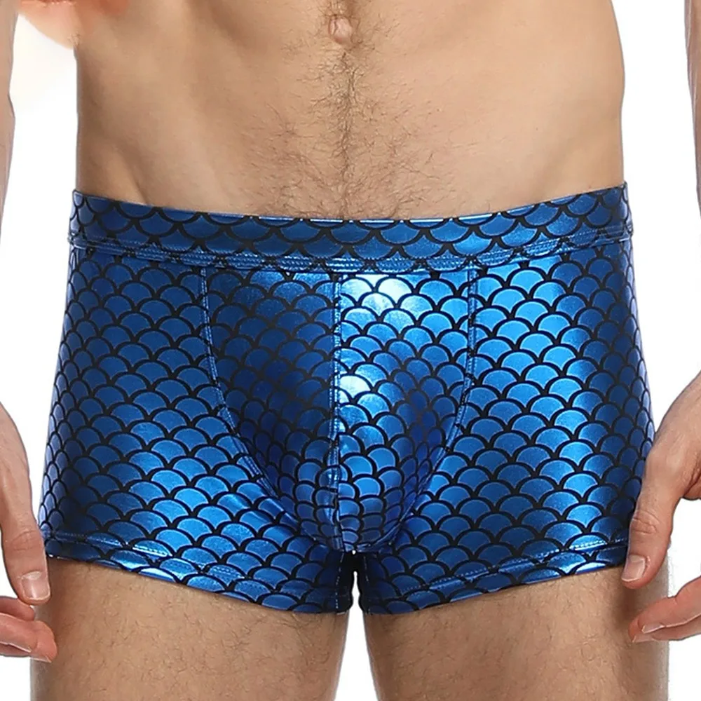 Men Sexy Low-Waist Boxer Shorts Fish Scale Bar Stage Nightclub Show Underwear Boxer Breathable Pants A50
Men Sexy Low-Waist Boxer Shorts Fish Scale Bar Stage Nightclub Show Underwear Boxer Breathable Pants A50