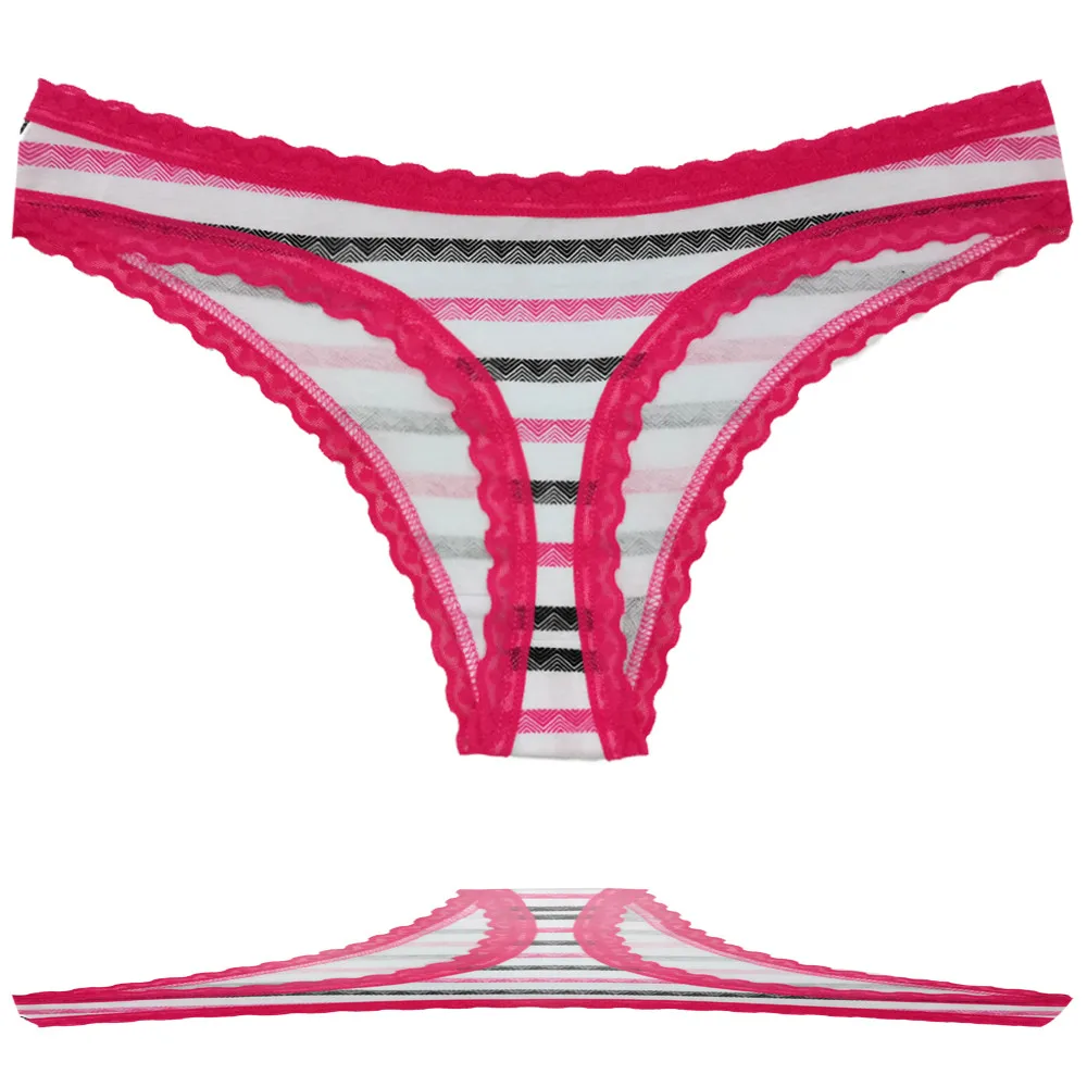 6Pcs Low-Rise Cotton Panties Women Underwear Sexy Panty Colorful Striped Lace Thongs Girl Comfortable Underpants Female G String
6Pcs Low-Rise Cotton Panties Women Underwear Sexy Panty Colorful Striped Lace Thongs Girl Comfortable Underpants Female G String