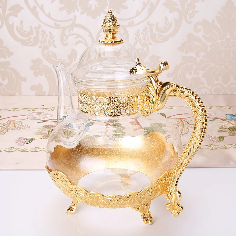 European Gold glass Teapot kettle coffee kettle wine pot Retro Palace Wedding Zinc Alloy Metal Flagon Gift Set Home Decor MJ714 
European Gold glass Teapot kettle coffee kettle wine pot Retro Palace Wedding Zinc Alloy Metal Flagon Gift Set Home Decor MJ714