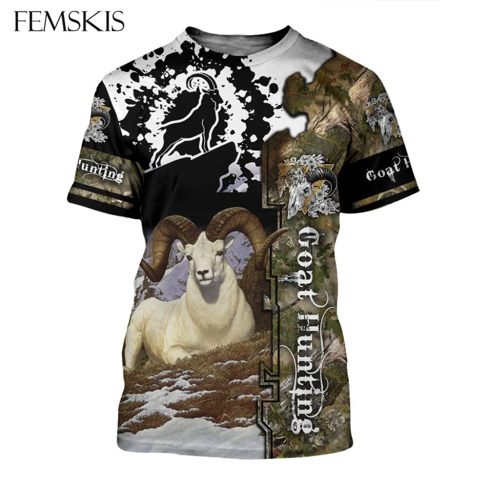 FEMSKIS Animal Goat Hunting Men's Women's Short Sleeve 3D Print T-shirt Unisex Tshirt Funny Clothes Harajuku Summer Fashion Top
FEMSKIS Animal Goat Hunting Men's Women's Short Sleeve 3D Print T-shirt Unisex Tshirt Funny Clothes Harajuku Summer Fashion Top