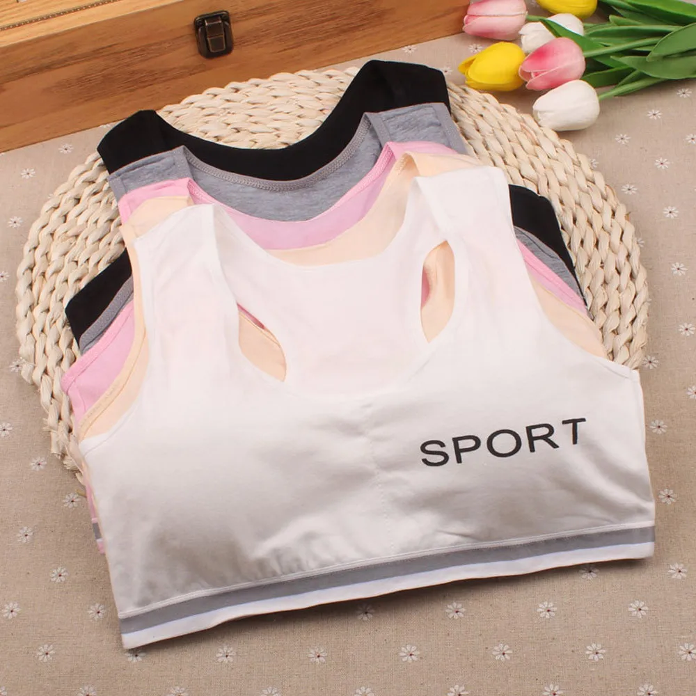 

bra for teenage girl young girls 10-15T Underwear Bra Vest Children Underclothes Sport Undies Clothes brassière fille 10 ans Q5