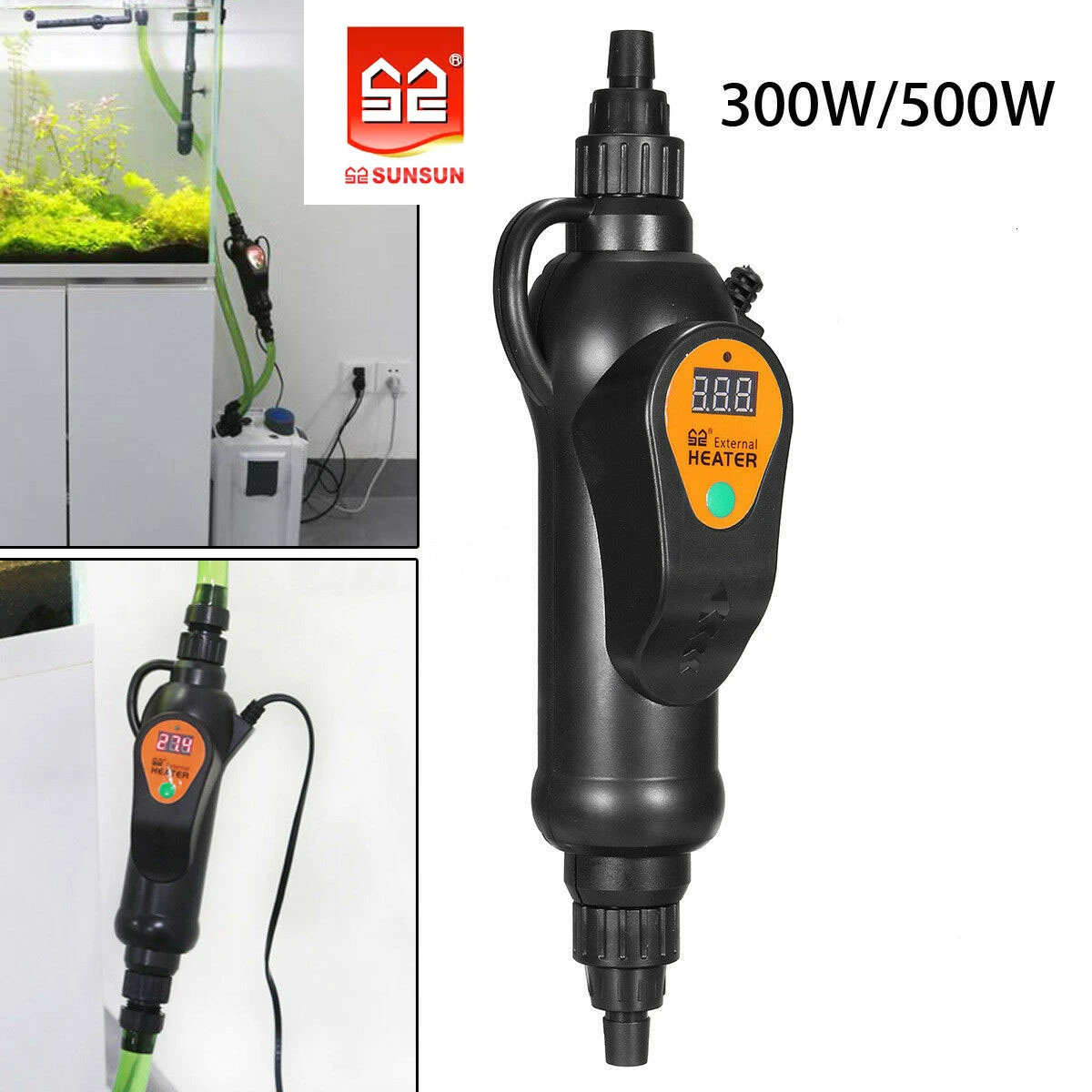 Sunsun 300w 500w Регулируемый Внешний Нагреватель для аквариумной воды бак канистра
