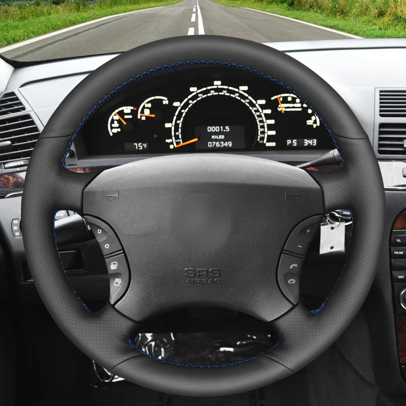 Черные сапоги из натуральной кожи чехол рулевого колеса автомобиля для Mercedes-Benz
