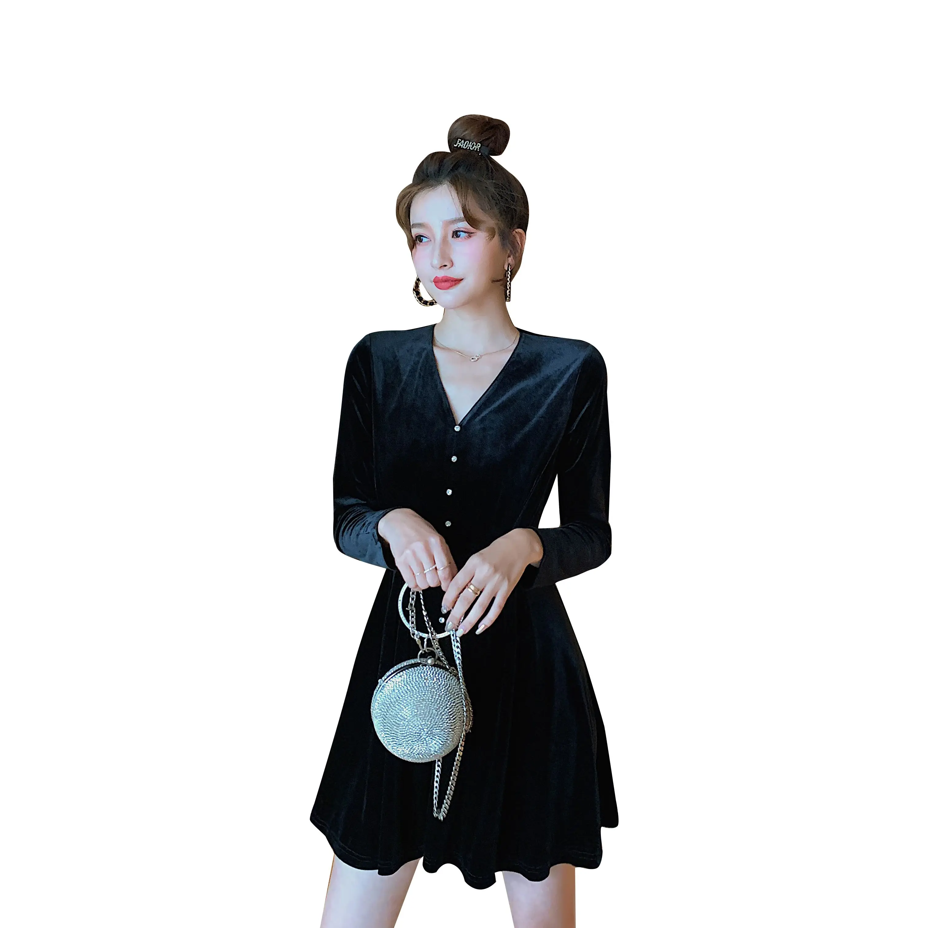 COIGARSAM Women one-piece dress korean New Spring High Waist Dresses Black 769
COIGARSAM Women one-piece dress korean New Spring High Waist Dresses Black 769