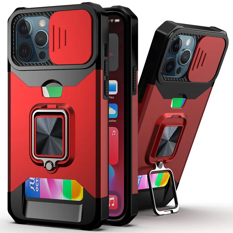 for iPhone 13 12 11 Pro Max Case, Kickstand with Slide Camera, Built-in 360 Rotate Ring Stand Magnetic Card Slot Credit Cover
for iPhone 13 12 11 Pro Max Case, Kickstand with Slide Camera, Built-in 360 Rotate Ring Stand Magnetic Card Slot Credit Cover