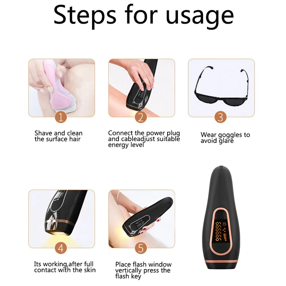 999999 Flash Laser Epilator For Women IPL Hair Removal Epilator Laser Permanent Painless Professional IPL Hair Removal Machine
999999 Flash Laser Epilator For Women IPL Hair Removal Epilator Laser Permanent Painless Professional IPL Hair Removal Machine