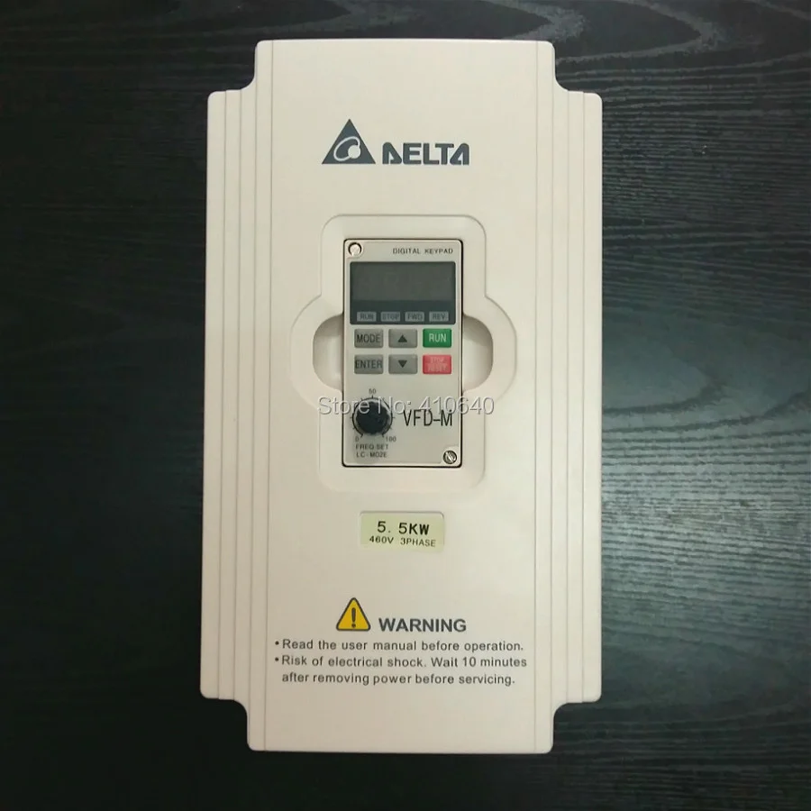 Delta Inverter 5.5 KW VFD055M43A 3 Phase 380V to 460V Rated 13A 100% New 5500W VFD Series Invertor Variable Speed AC Motor Drive
Delta Inverter 5.5 KW VFD055M43A 3 Phase 380V to 460V Rated 13A 100% New 5500W VFD Series Invertor Variable Speed AC Motor Drive