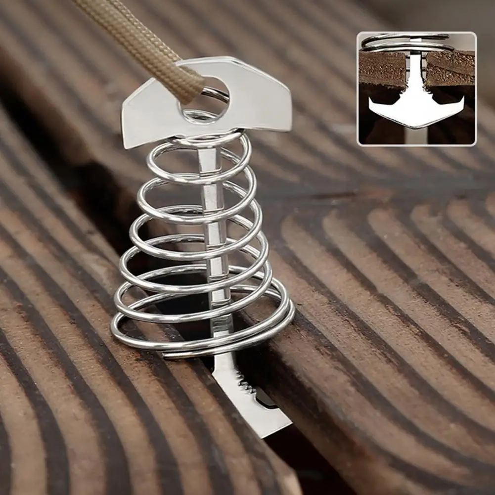 Steel Wind Rope Buckle Fishbone Ground Nail Camping Portable Tent Buckle Spring Tools Outdoor D0L9
Steel Wind Rope Buckle Fishbone Ground Nail Camping Portable Tent Buckle Spring Tools Outdoor D0L9