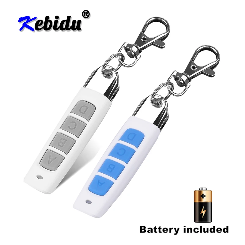 Kebidu 433MHZ Remote Control Switch ABCD Key For Garage Gate Door Opener Duplicator Cloning Code Mini Wireless Controller
Kebidu 433MHZ Remote Control Switch ABCD Key For Garage Gate Door Opener Duplicator Cloning Code Mini Wireless Controller