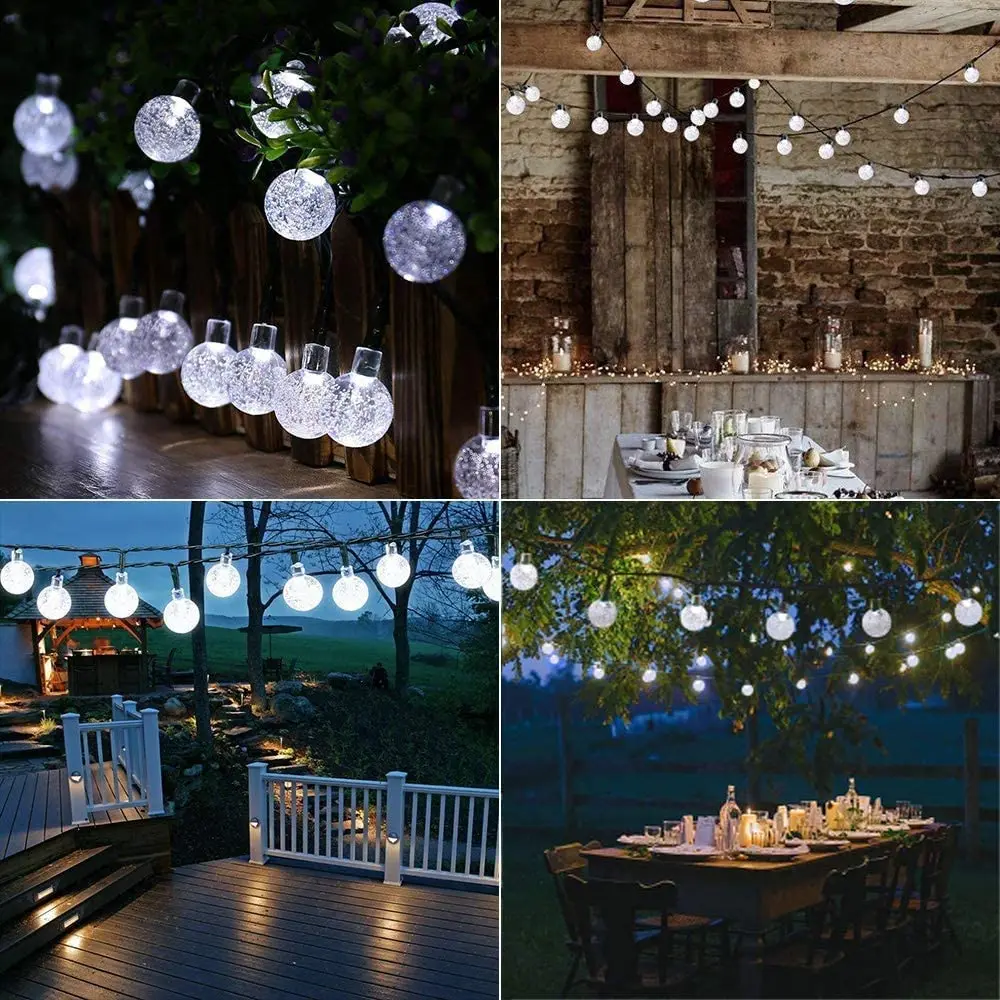 Solar String Lights LED Solar Globe Fairy Garden Lamp Crystal Balls Outdoor Waterproof Solar Powered String Lights Decoration
Solar String Lights LED Solar Globe Fairy Garden Lamp Crystal Balls Outdoor Waterproof Solar Powered String Lights Decoration