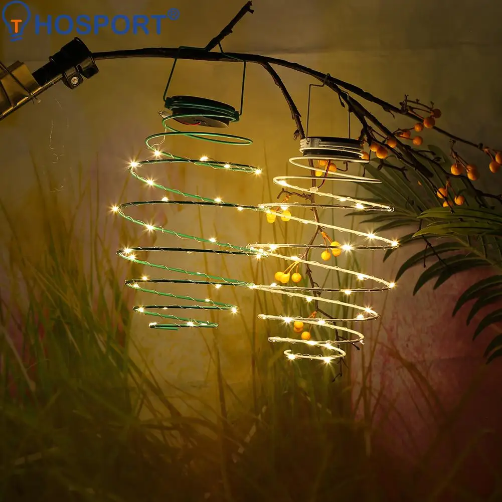 Solar Light LED Metal Wire Spring Light Spiral Lantern Hanging Lamp Solar Rotating Iron Lantern Outdoor Garden Decoration 
Solar Light LED Metal Wire Spring Light Spiral Lantern Hanging Lamp Solar Rotating Iron Lantern Outdoor Garden Decoration