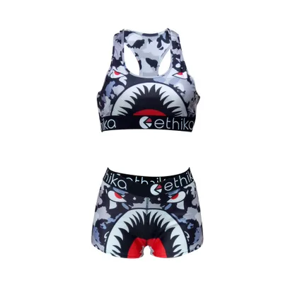Ethika Women Bra And Underpants Set Camouflage Shark Sexy Two Piece Spaghetti Strap Sleeveless Sports Crop Tops Shorts Female
Ethika Women Bra And Underpants Set Camouflage Shark Sexy Two Piece Spaghetti Strap Sleeveless Sports Crop Tops Shorts Female