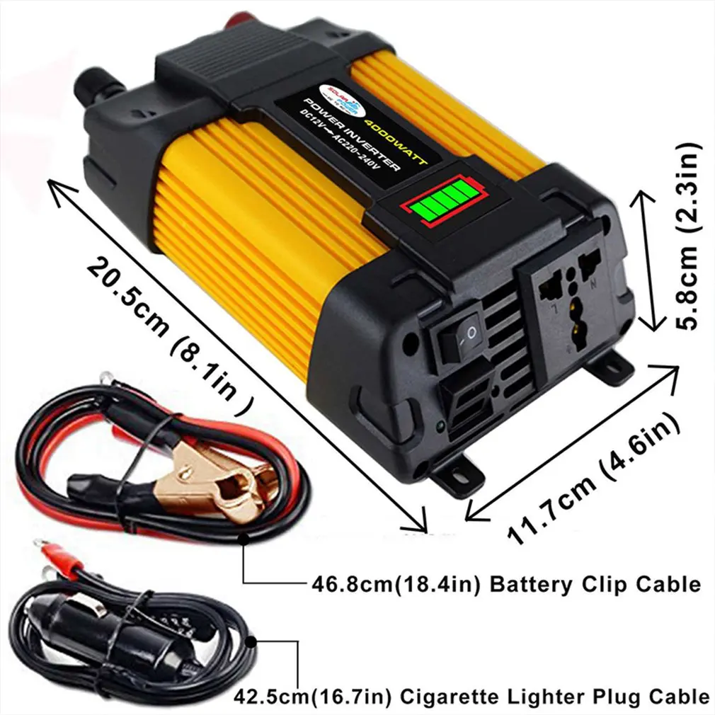 300W DC12V Car Inverter Voltage Converter Dual USB Ports Car Durable Power Converter LED Screen Display
300W DC12V Car Inverter Voltage Converter Dual USB Ports Car Durable Power Converter LED Screen Display