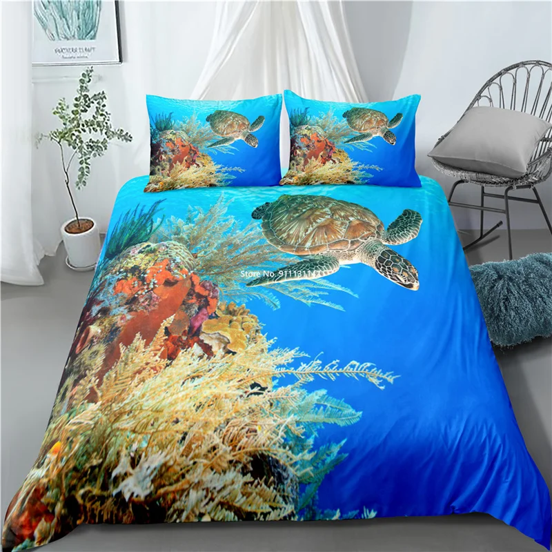 3D Ocean Turtle Blue Background Printed 2/3 Piece Set Down Quilt Cover Pillowcase Home Textile Queen and King Size
3D Ocean Turtle Blue Background Printed 2/3 Piece Set Down Quilt Cover Pillowcase Home Textile Queen and King Size