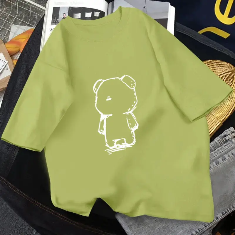 Summer New Cotton Short-Sleeved T-Shirt Women Loose And Wild Korean Student Style Top Trend
Summer New Cotton Short-Sleeved T-Shirt Women Loose And Wild Korean Student Style Top Trend