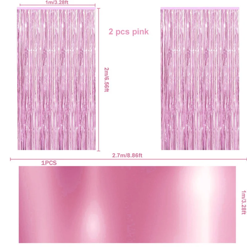 3pcs Rose Gold Metallic Foil Tinsel Curtain Tablecloth Happy Birthday Party Decorations Adult Kids Boy Girl Anniversary Decor
3pcs Rose Gold Metallic Foil Tinsel Curtain Tablecloth Happy Birthday Party Decorations Adult Kids Boy Girl Anniversary Decor