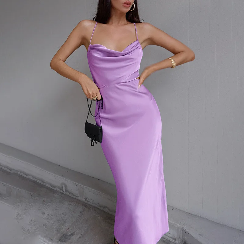 Stain Pile Collar Lace Up Dress Vintage Casual Party Solid Backless Slim 2022 Summer Elegant Sleeveless Straps Dress
Stain Pile Collar Lace Up Dress Vintage Casual Party Solid Backless Slim 2022 Summer Elegant Sleeveless Straps Dress
