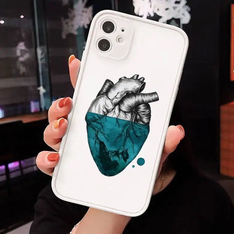 Creative human heart Phone Cases Matte transparent For White iPhone 12 Mini 11 Pro XR XS Max 7 8 Plus X Back Cover
Creative human heart Phone Cases Matte transparent For White iPhone 12 Mini 11 Pro XR XS Max 7 8 Plus X Back Cover
