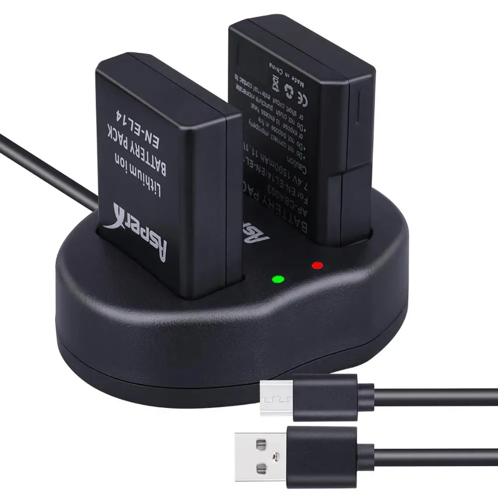 Двойное зарядное устройство USB для Nikon P7800 P7000 D5600 D5500 D5300 D5200 D3200 3100 2 шт. | Электроника