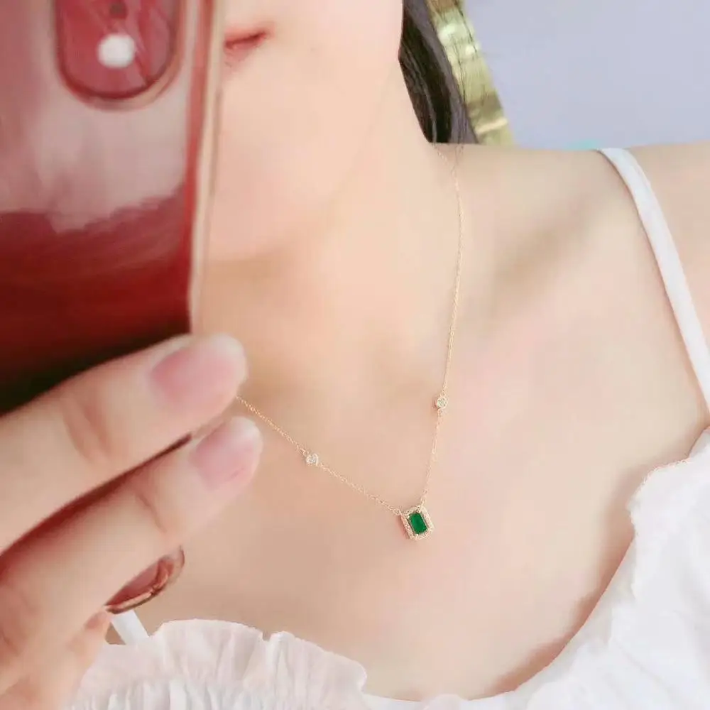 SHILOVEM 925 sterling silver real Natural Emerald Pendants classic fine Jewelry women wedding wholesale new 4*6mm dz0406828agml
SHILOVEM 925 sterling silver real Natural Emerald Pendants classic fine Jewelry women wedding wholesale new 4*6mm dz0406828agml