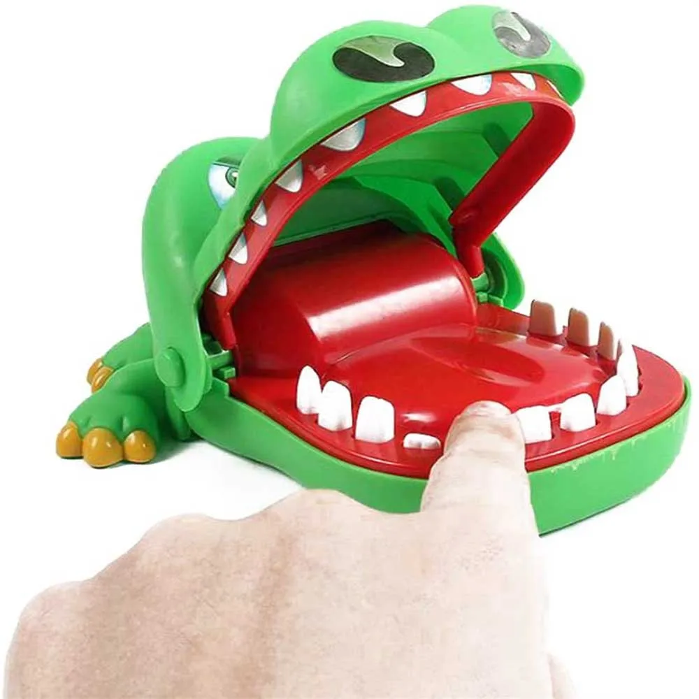 Hot Creative Big Size Crocodile Mouth Dentist Bite Finger Game Funny Gags With Light & Sound Toy For Kids Family Party Play Fun
Hot Creative Big Size Crocodile Mouth Dentist Bite Finger Game Funny Gags With Light & Sound Toy For Kids Family Party Play Fun