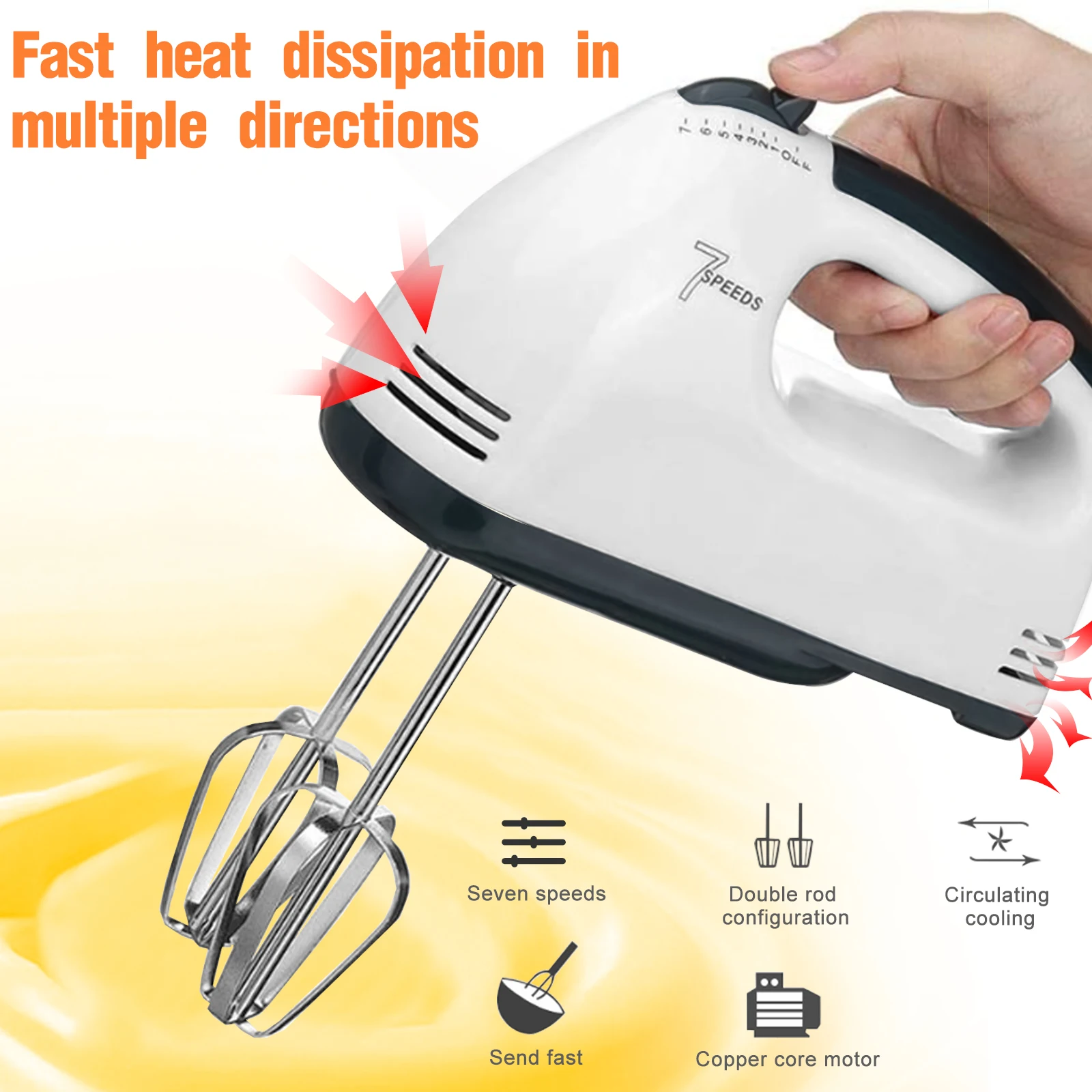 Multifunctional Mini 7 Speed Electric Juice Squeezer Handheld Mixer Egg Beater Automatic Cream Cake Baking Kitchen Tool
Multifunctional Mini 7 Speed Electric Juice Squeezer Handheld Mixer Egg Beater Automatic Cream Cake Baking Kitchen Tool