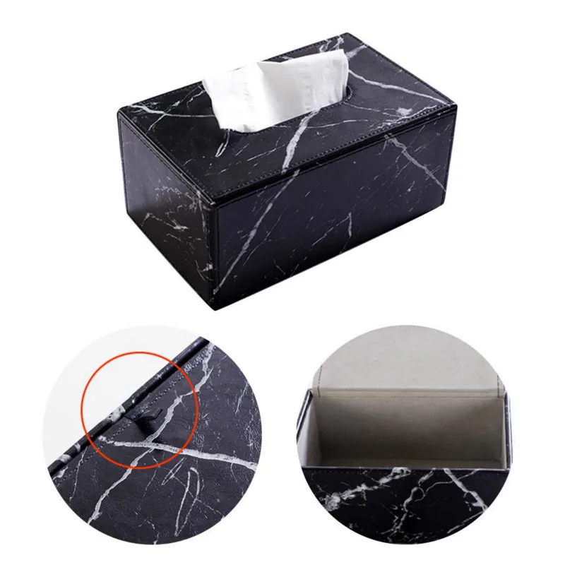 Marble Pattern Tissue Boxes Creative PU Leather Cube Square Roll Napkin Case Home Desktop Decoration Canister Dispenser Holders
Marble Pattern Tissue Boxes Creative PU Leather Cube Square Roll Napkin Case Home Desktop Decoration Canister Dispenser Holders