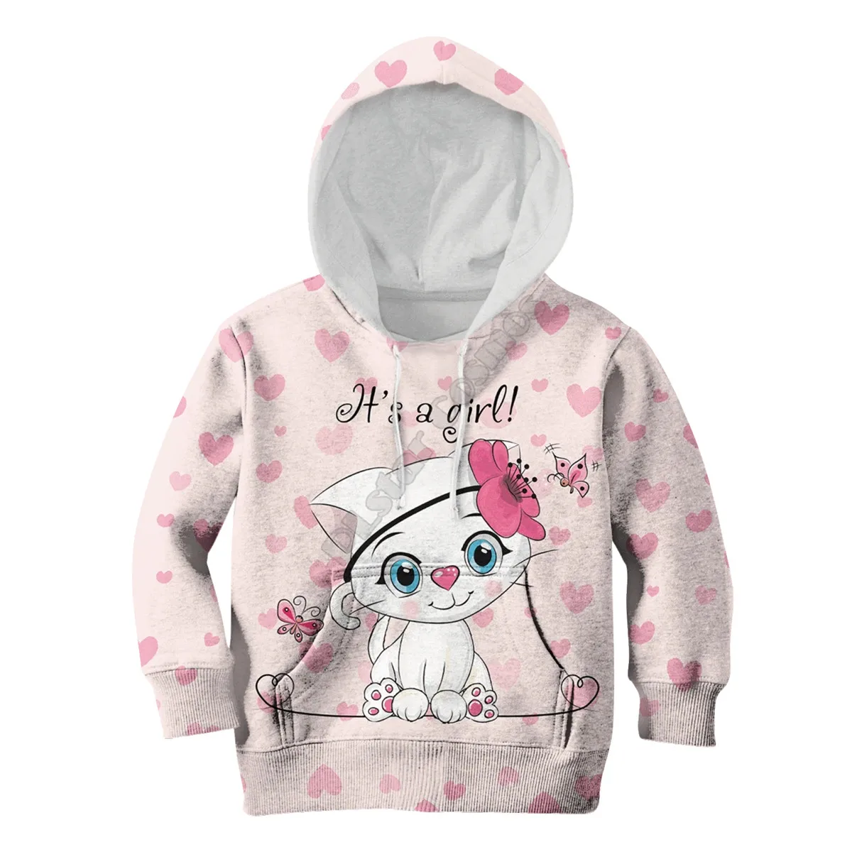 

Cute Baby Catty Girl Custom Hoodies T-shirt Apparel 3D Printed Kids Pullover Sweatshirt Jacket T Shirts Boy Girl Funny