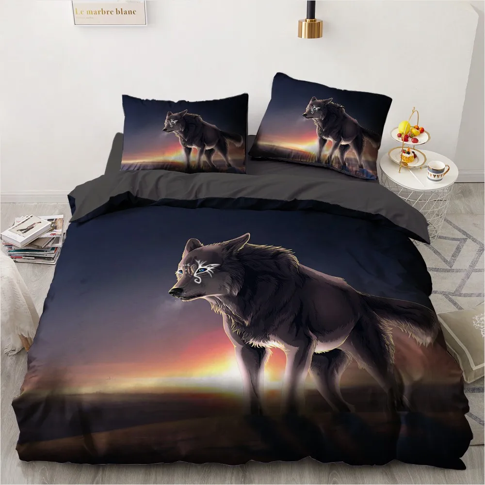 3D Custom Design Animal Quilt Cover Sets Black Bed Linens Pillow Coverss King Queen Super King Twin Full Size Wolf Bedding Set
3D Custom Design Animal Quilt Cover Sets Black Bed Linens Pillow Coverss King Queen Super King Twin Full Size Wolf Bedding Set