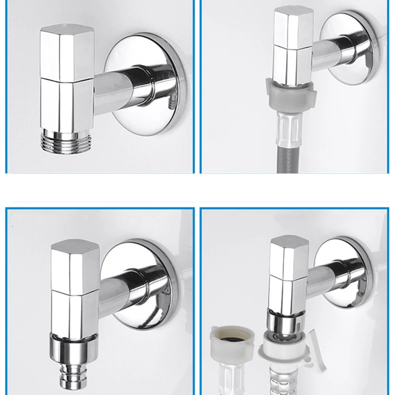 Washing Machine Faucets Copper Chrome 4/6 Points Mouth Bathroom Mop Pool Faucet Corner Outdoor Garden Faucet Bath Toilet Taps
Washing Machine Faucets Copper Chrome 4/6 Points Mouth Bathroom Mop Pool Faucet Corner Outdoor Garden Faucet Bath Toilet Taps