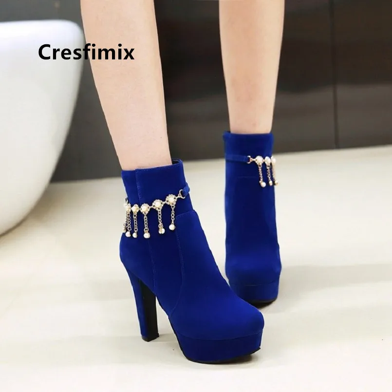 Cresfimix Botas De Mujer Women Cool High Quality Beige High Heel Ankle Boots Female Casual Boots Winter Party Shoes Botas C6091
Cresfimix Botas De Mujer Women Cool High Quality Beige High Heel Ankle Boots Female Casual Boots Winter Party Shoes Botas C6091