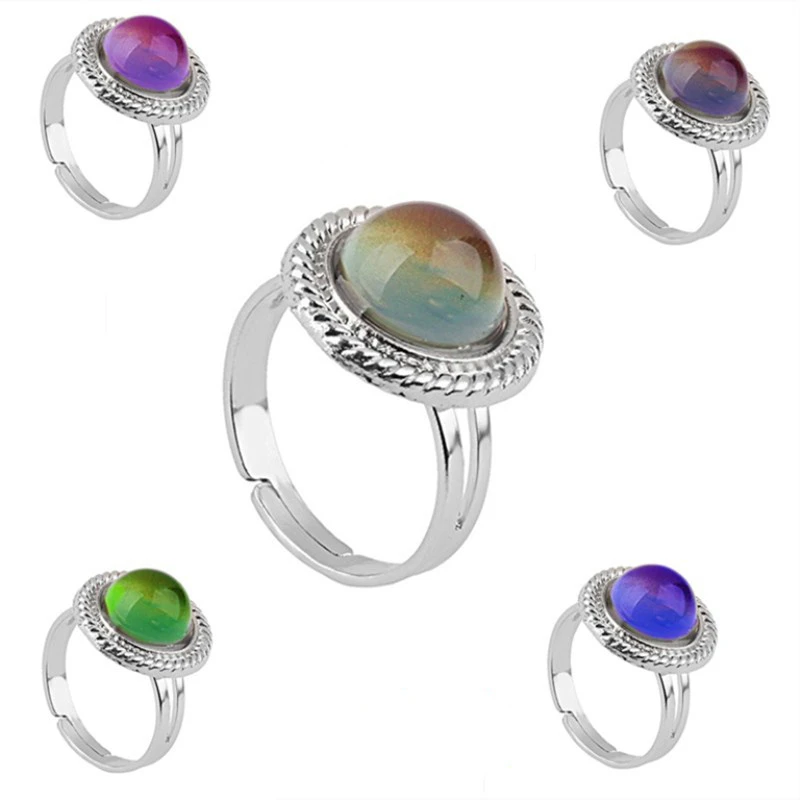 Vintage Retro Color Change Mood Ring Emotion Feeling Changeable Round Ring Temperature Control Color Rings Jewelry Wholesale
Vintage Retro Color Change Mood Ring Emotion Feeling Changeable Round Ring Temperature Control Color Rings Jewelry Wholesale
