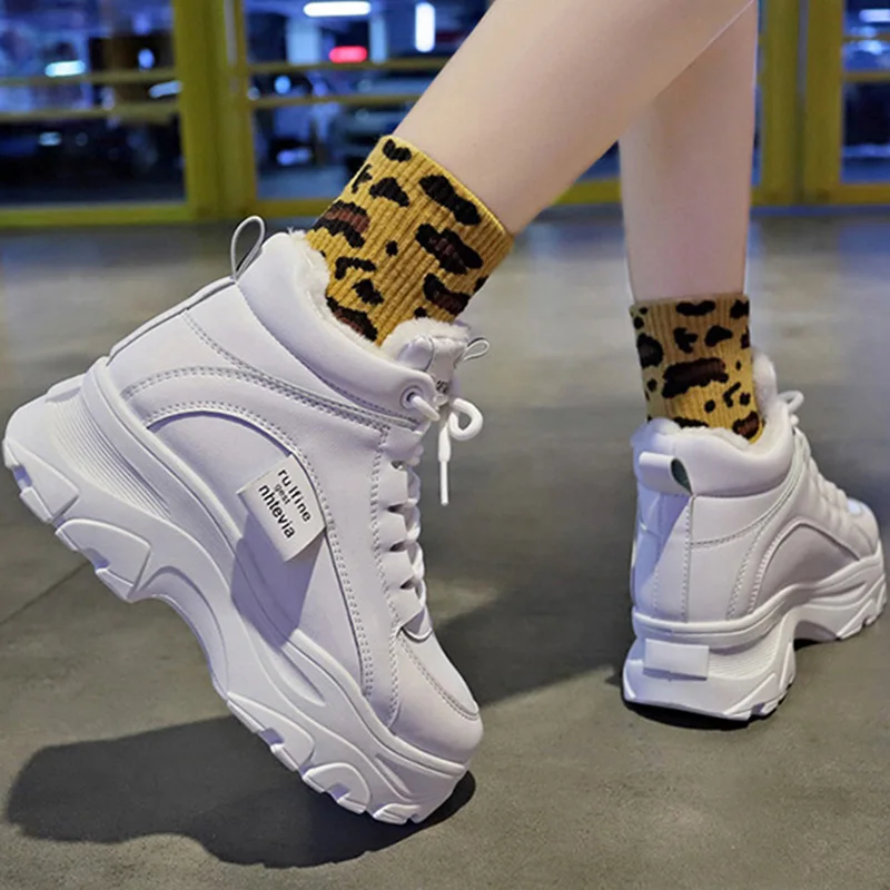 Women Sneakers Shoes Lace up Thick Platform Casual Trendy Ladies Comfort Walking Footwear Fashion Female Plush Autumn Winter
Women Sneakers Shoes Lace up Thick Platform Casual Trendy Ladies Comfort Walking Footwear Fashion Female Plush Autumn Winter