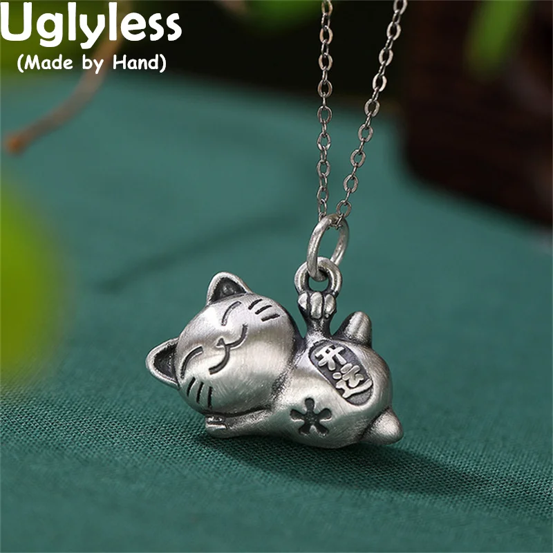Uglyless Real 990 Full Silver Cats Pendants for Women Bring U Money Lucky Cat Necklaces Thai Silver Animals Jewelry NO Chains
Uglyless Real 990 Full Silver Cats Pendants for Women Bring U Money Lucky Cat Necklaces Thai Silver Animals Jewelry NO Chains