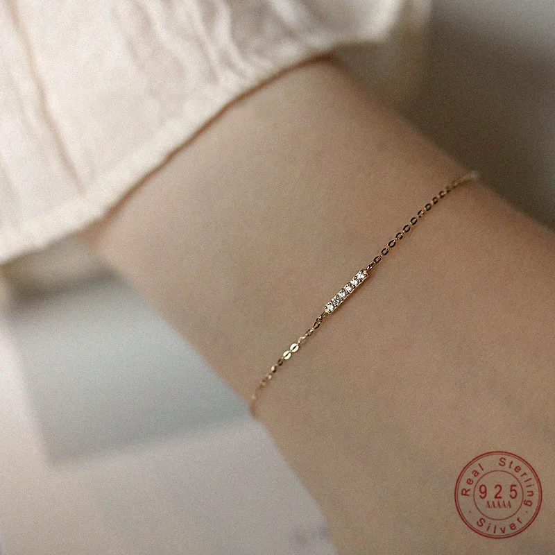 925 Sterling Silver Plating 14K Gold Thin Inlaid With Shiny Zircon Bracelet Lace up Bracelets for Women Jewelry
925 Sterling Silver Plating 14K Gold Thin Inlaid With Shiny Zircon Bracelet Lace up Bracelets for Women Jewelry