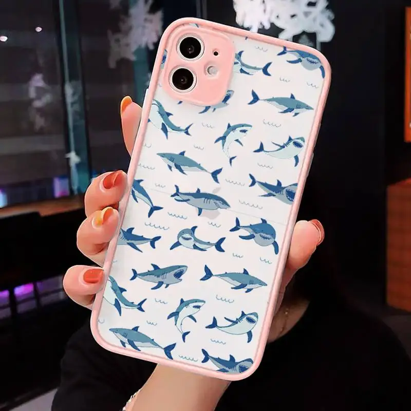 shark animal cute cartoon Pink blue Phone Cases matte transparent For iphone 7 8 11 12 plus mini x xs xr pro max cover
shark animal cute cartoon Pink blue Phone Cases matte transparent For iphone 7 8 11 12 plus mini x xs xr pro max cover