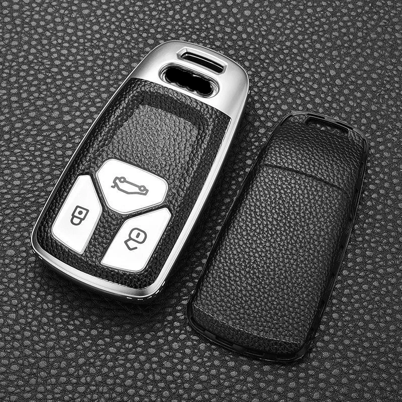 ТПУ + кожаный чехол для ключа автомобиля для Audi Q5 Q7 A4 B9 TT TTS 8S 2016 2017 2018 2019 автомобильный пульт дистанционного управления
ТПУ + кожаный чехол для ключа автомобиля для Audi Q5 Q7 A4 B9 TT TTS 8S 2016 2017 2018 2019 автомобильный пульт дистанционного управления