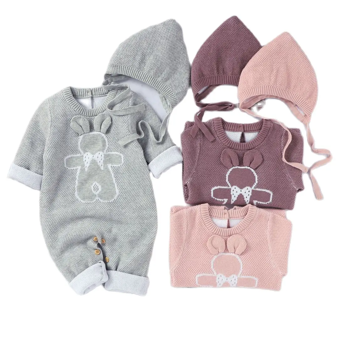 Baby crawling clothes men and women baby birthday cartoon printed patch cotton long-sleeved + knitted hat boy baby jumpsuit
Baby crawling clothes men and women baby birthday cartoon printed patch cotton long-sleeved + knitted hat boy baby jumpsuit