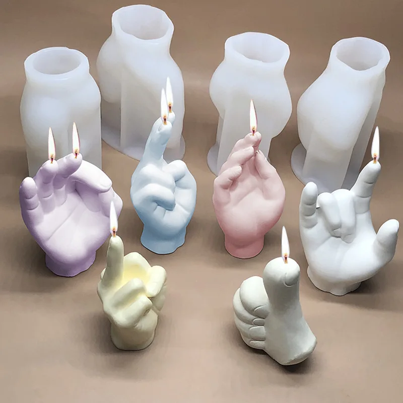 NEW 3D Gesture Candle Mold Creative Plaster Mold Decoration Victory Gesture Silicone Mold DIY Aromatherapy Candle Making Tool
NEW 3D Gesture Candle Mold Creative Plaster Mold Decoration Victory Gesture Silicone Mold DIY Aromatherapy Candle Making Tool